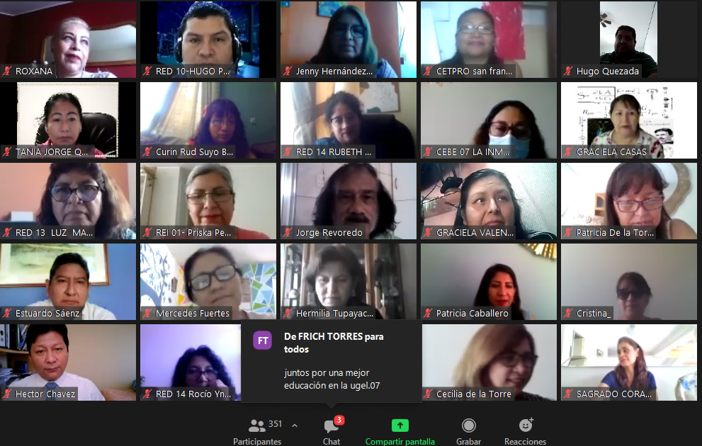 I TALLER VIRTUAL DE FORTALECIMIENTO DE CAPACIDADES A LOS DIRECTIVOS